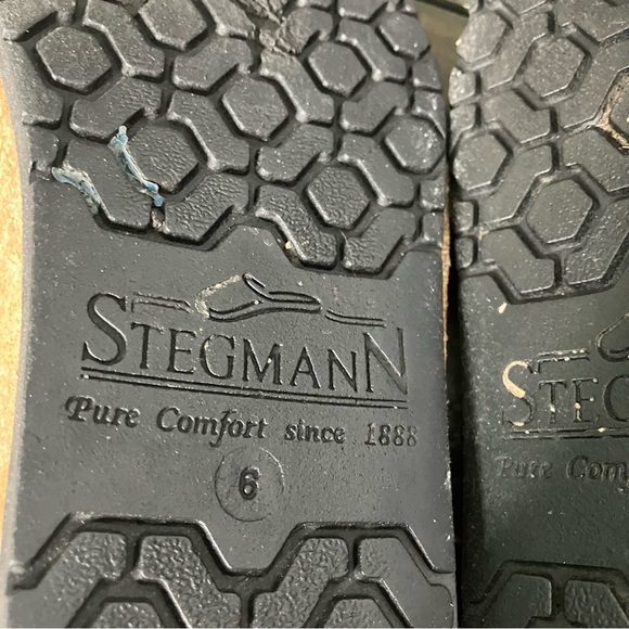 Stegmann Wool Clogs Size 6 Women Grey cork Slip-on cozy warm fall winter - Picture 10 of 10